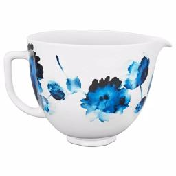KitchenAid 5 Qt. Titanium-Reinforced Ceramic Mixing Bowl, Ink Blue Watercolor thumbnail 1