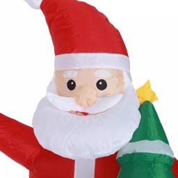 Luxen Home 6 ft. Santa and Polar Bear Inflatable Holiday Yard Decor with LED Lights thumbnail 6
