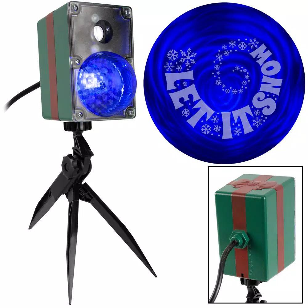 LightShow Blue and White Christmas LightShow Projection Swirling Spirals Projector