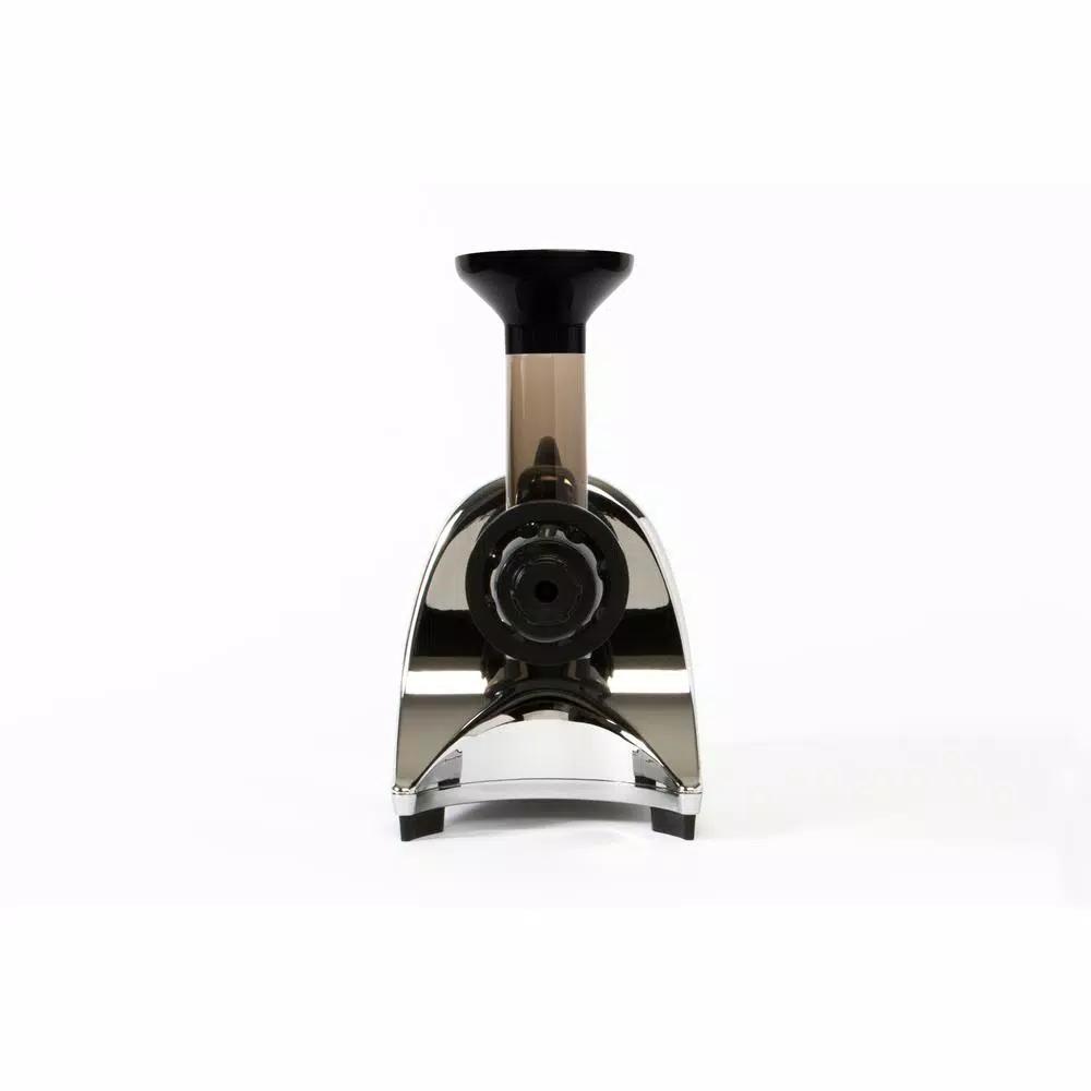 Tribest Solostar 4 Cold Press Juicer, 16 fl. oz. Chrome Horizontal Single Auger Juicer