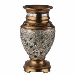ORE International Langi Bronze Polyresin Ornate Filigree Decorative Table Vase thumbnail 2