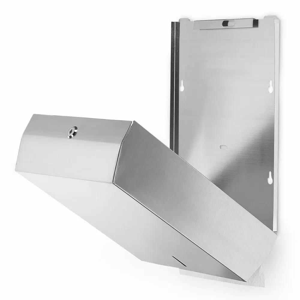 Alpine Industries Brushed Stainless Steel C-Fold and Multi-Fold Paper Towel Dispenser