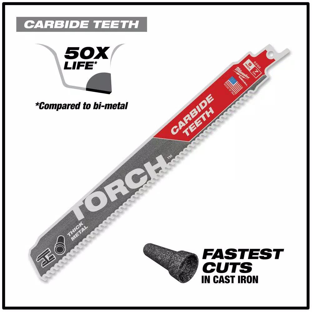 Milwaukee Torch 9 in. 18 TPI Metal Cutting Reciprocating Saw Blades, 26-Pack