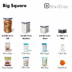 OXO Good Grips 4.4 Qt. POP Container with Airtight Lid, Stackable Food Storage for Flour and Sugar thumbnail 7