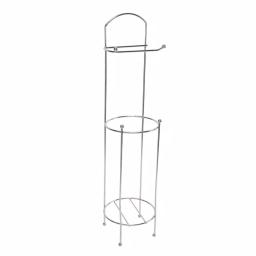 Bath Bliss Chrome Toilet Paper Holder and Stand, Freestanding Storage with 3 Extra Roll Capacity thumbnail 1