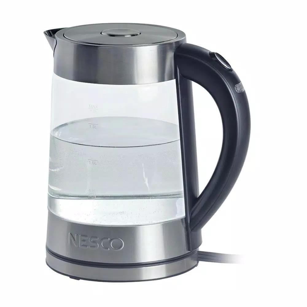 Nesco 1.8 Qt. Stainless Steel Electric Water Kettle, 1500W, Silver