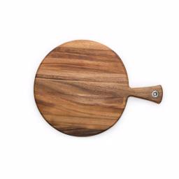 Ironwood Handcrafted Acacia Wood Round Cheese Board and Serving Paddle, 16-inch thumbnail 2