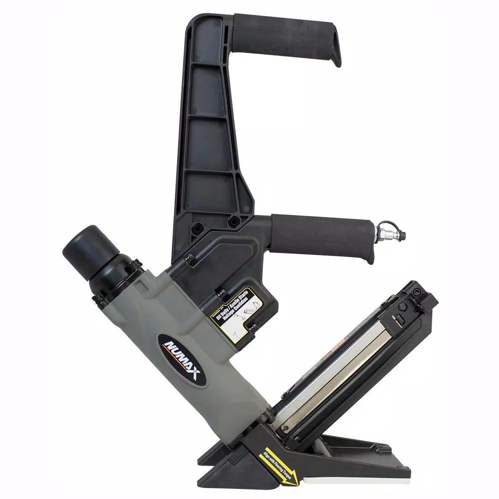 NuMax S50LSDH 2-in-1 Pneumatic 15.5/16 Gauge Dual Handle Flooring Nailer and Stapler