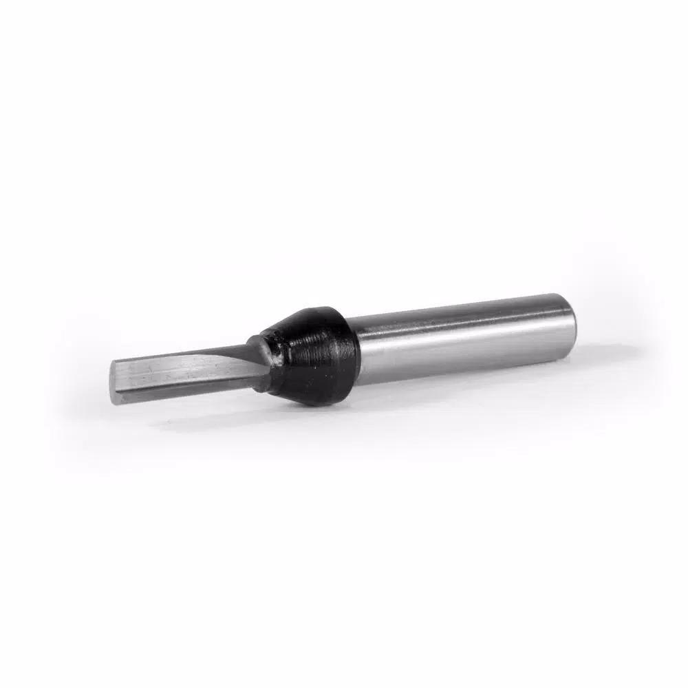WEN 3/16 in. Straight 1-Flute Carbide Tipped Router Bit, 1/4 in. Shank
