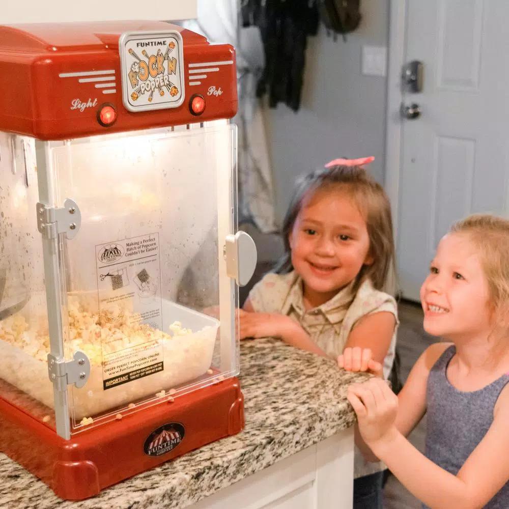 Funtime Rock'n Machine 2.5 oz. Red Countertop Hot Oil Popcorn Machine