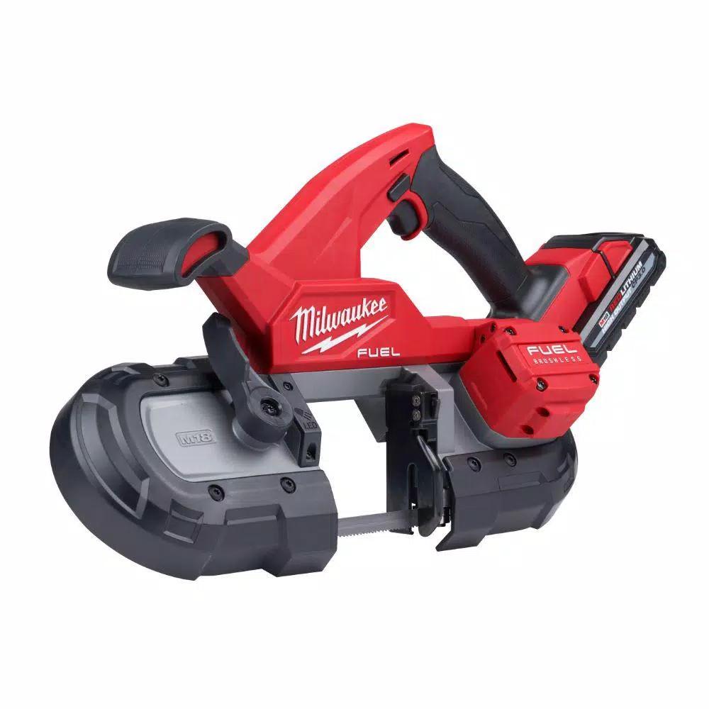 Milwaukee M18 FUEL 18V Brushless Cordless Compact Band Saw Kit with Two 3.0 Ah Batteries