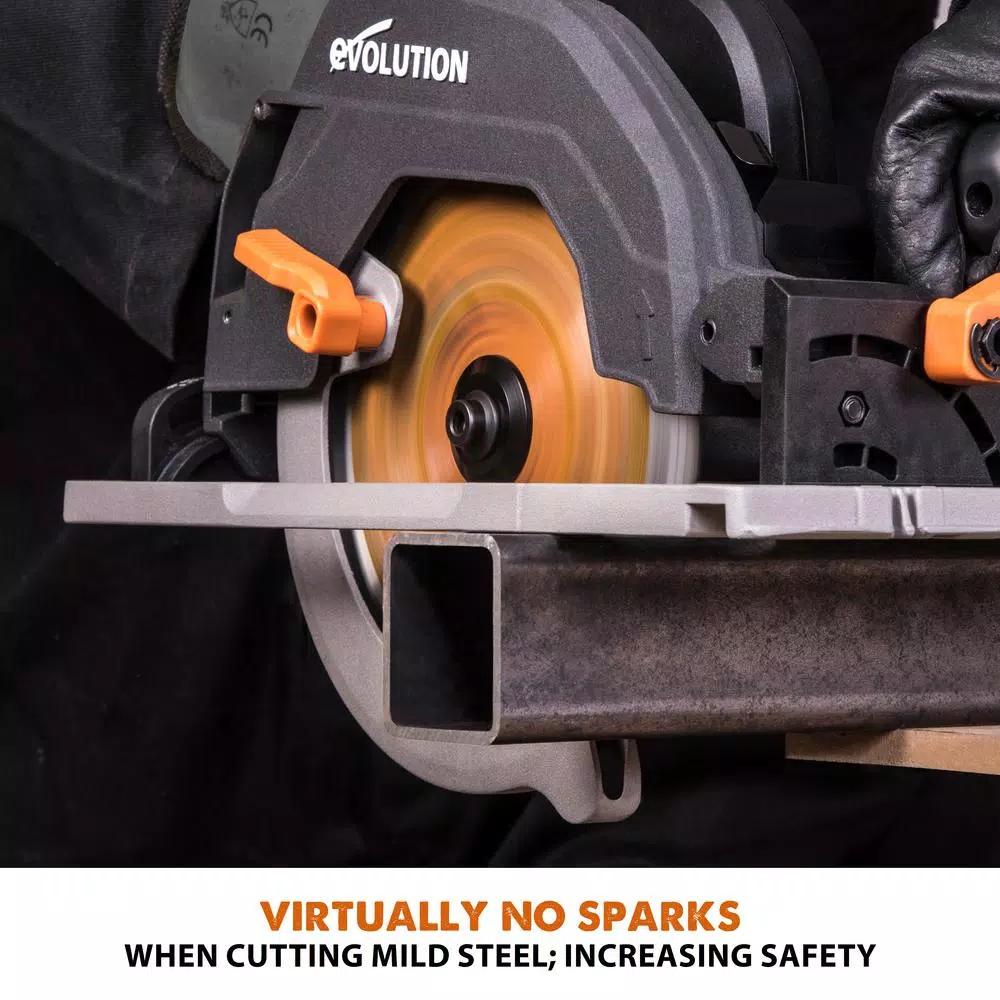 Evolution Power Tools 15 Amp 7-1/4 in. Corded Circular Track Saw Kit with 40 in. Track and Multi-Material Blade