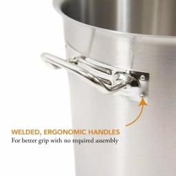 Gas One 20 Qt. Stainless Steel Stock Pot with Lid, Heavy-Duty 1.0 mm Thick Commercial Grade Kettle thumbnail 4