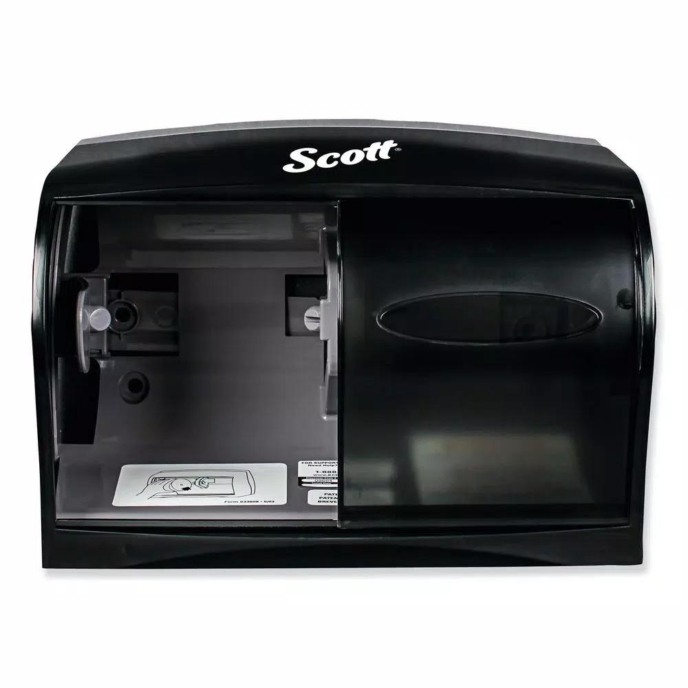 Scott Essential Coreless Double Roll Bathroom Tissue Dispenser, Smoke Gray