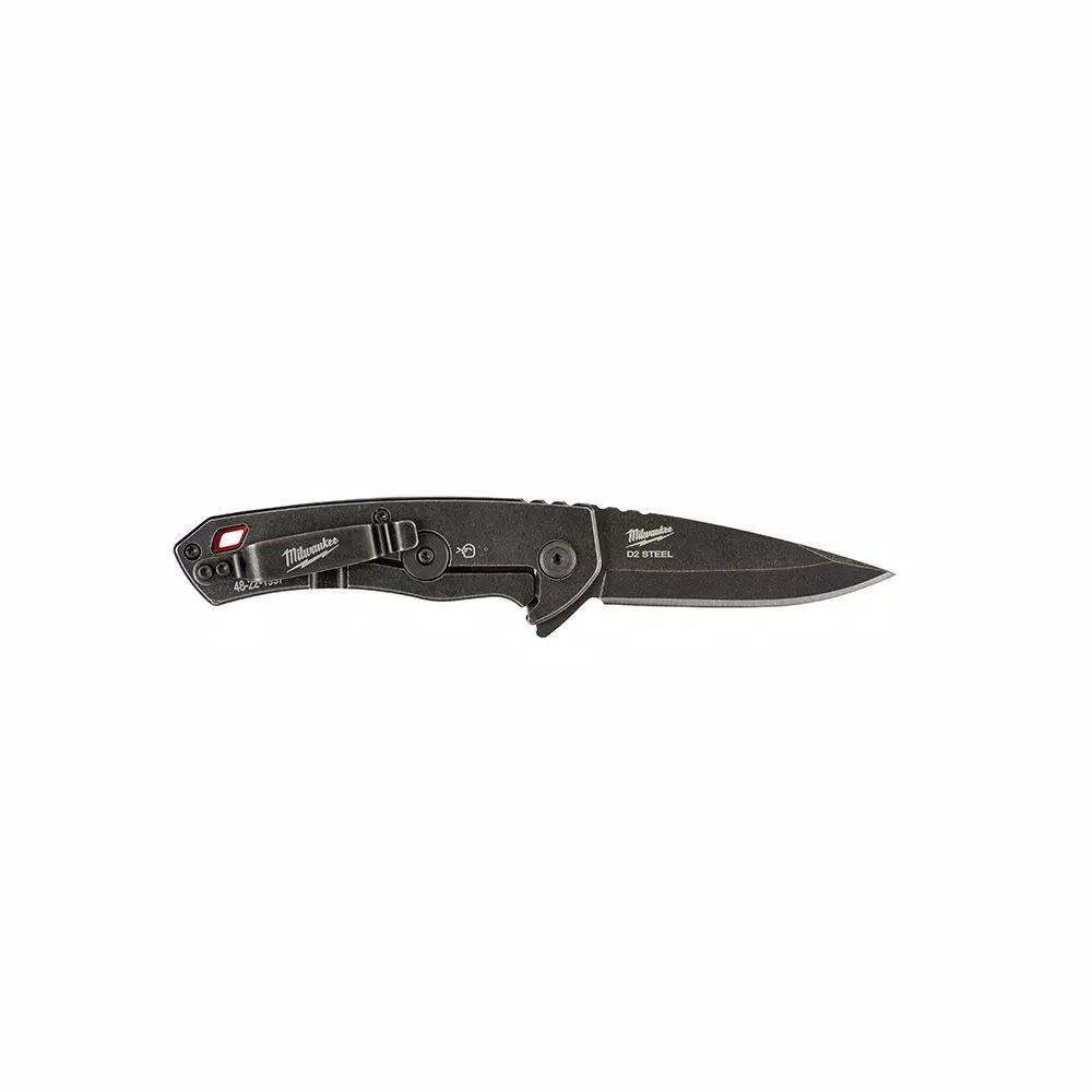 Milwaukee Hardline 2.5 in. D2 Steel Smooth Blade Folding Pocket Knife