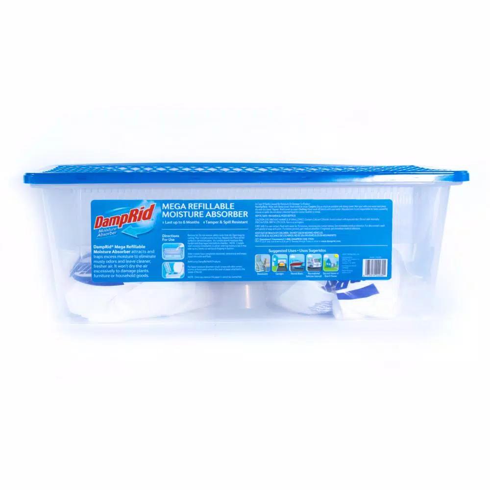 DampRid 5 lb. Refillable Moisture Absorber, Fragrance Free Dehumidifier & Odor Eliminator
