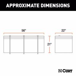 CURT 56" x 22" x 21" Water Resistant Hitch Cargo Bag, 15 cu. ft. Storage thumbnail 3