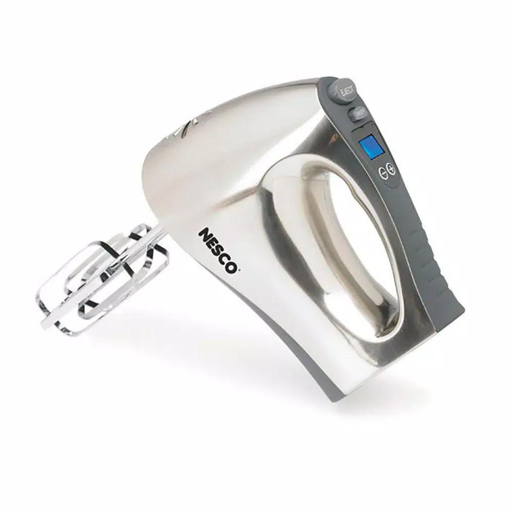 Nesco 16-Speed Digital Stainless Steel Hand Mixer with Built-In Timer and 300W Motor
