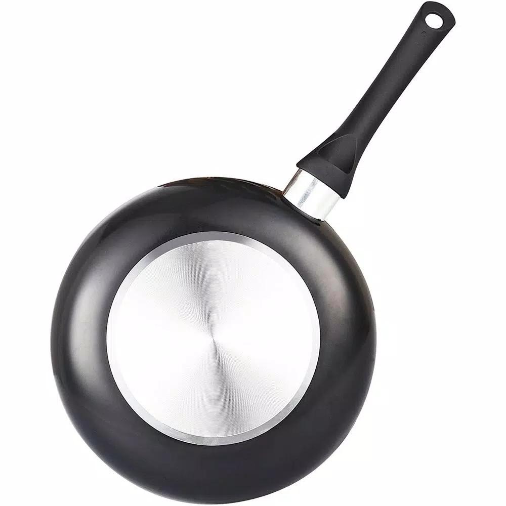 Cook N Home 15-Piece Nonstick Aluminum Cookware Set with Soft Handles, Black