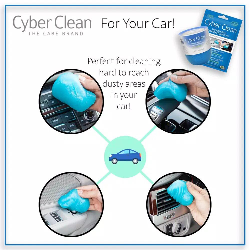 Cyber Clean Car Interior Detailer - Patented Germ-Eliminating Cleaning Compound (3-Pack, 2.82 oz. Each)