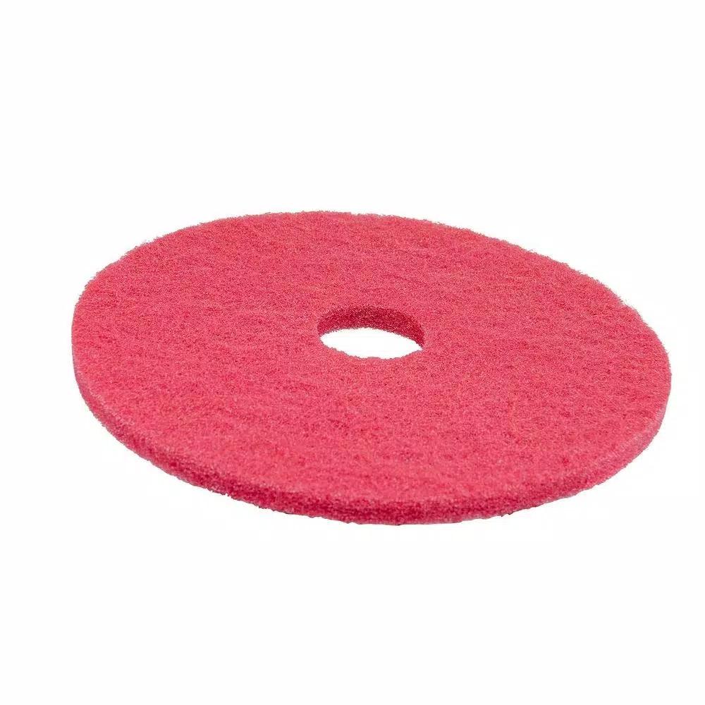 Quickie 17 in. Red Medium Duty Floor Buffing Pad