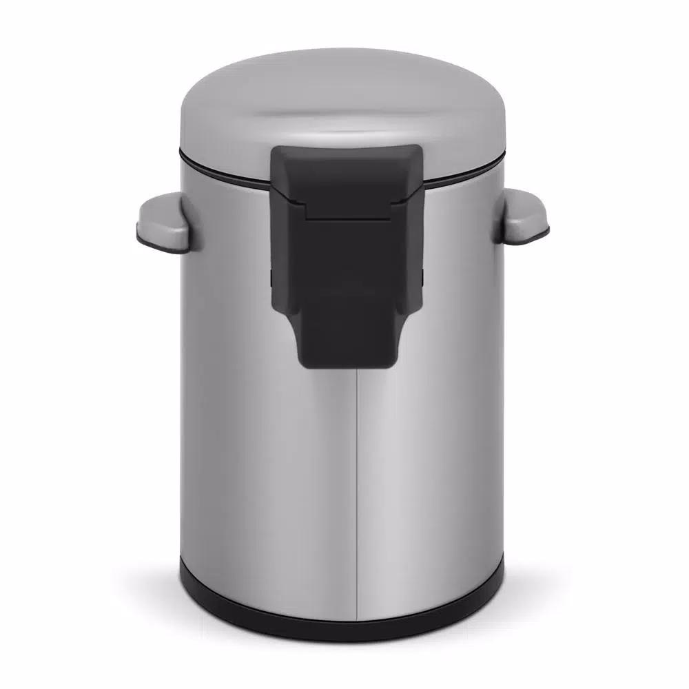 Innovaze Stainless Steel Round Step-On Trash Can Set, 8 Gal. and 1.3 Gal. Fingerprint Resistant