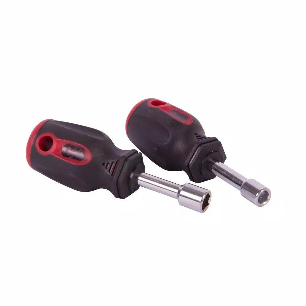 Gardner Bender 2-Piece Stubby Magnetic Tip Nut Driver Set, 1/4 in. and 5/16 in.