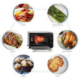 Maximatic 0.8 cu. ft. Black Toaster Oven Broiler with Rotisserie, 1500W thumbnail 4
