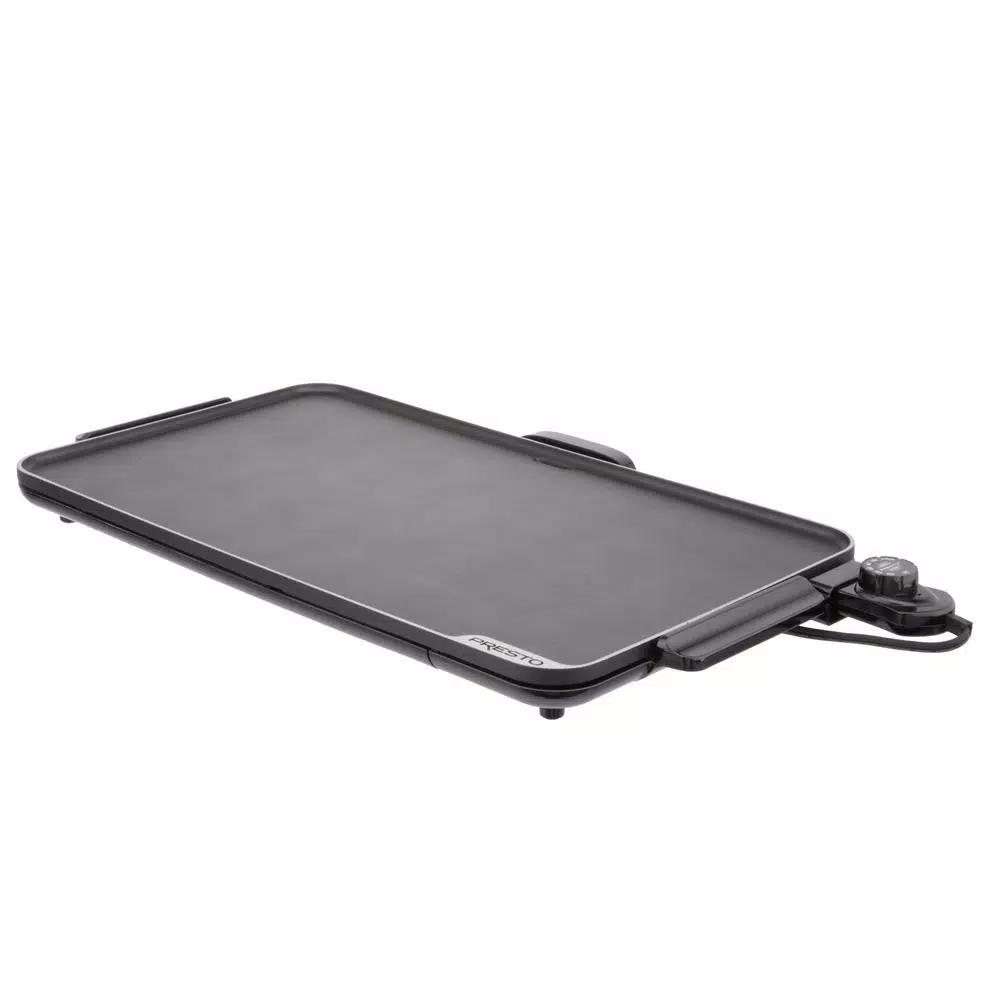 Presto SlimLine 286 sq. in. Black Electric Griddle with Temperature Sensor and Non-Stick Surface