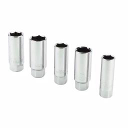 Powerbuilt 3/8 in. Drive Spark Plug Socket Set, 5-Piece Chrome Vanadium thumbnail 1