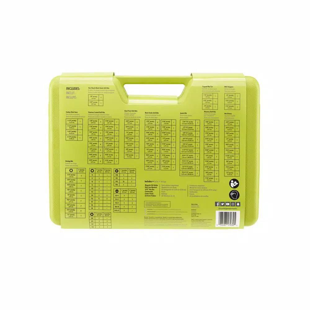 RYOBI 2-Piece Drill and Drive Accessory Kit: 40-Piece Impact Rated & 300-Piece Multi-Material Sets
