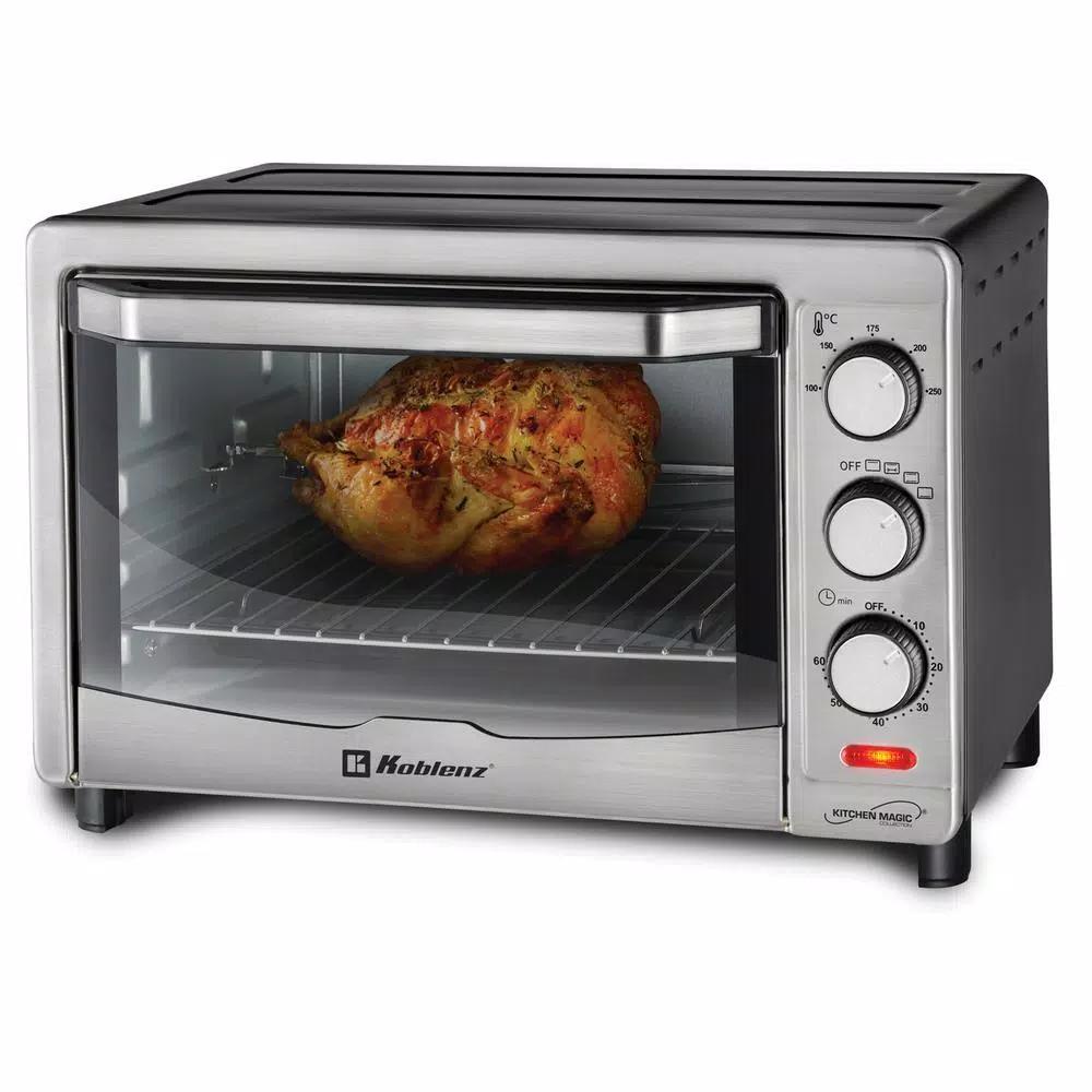 Koblenz Kitchen Magic Collection 24L Countertop Oven with Rotisserie and Convection, Silver