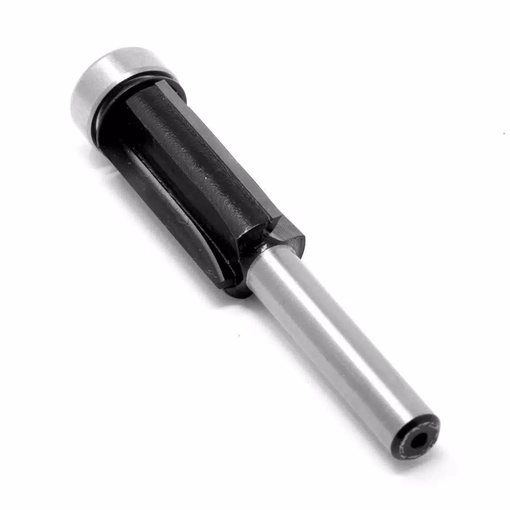 WEN 1/2 in. Flush Trim 3-Wing Carbide Tipped Router Bit, 1/4 in. Shank