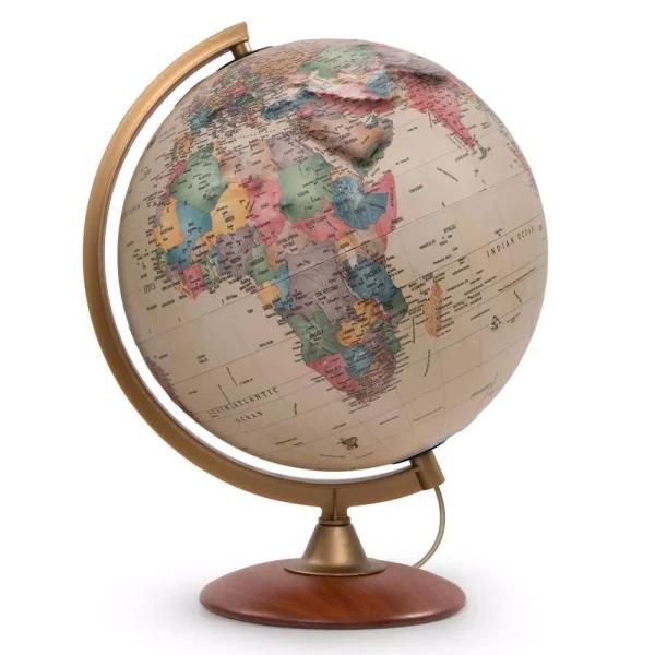 Waypoint Geographic Colombo 12 in. Raised Relief Desktop Globe with Illumination and Hardwood Base