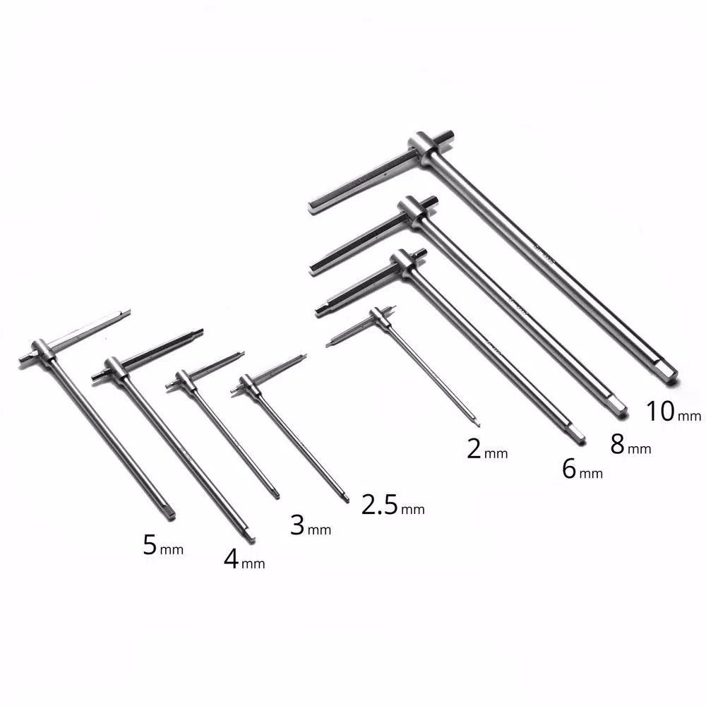 Capri Tools 8-Piece Metric Sliding T-Handle Hex Wrench Set with Mechanic's Tray