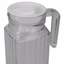 Unbranded Embellished Glass Decorative Pitcher, 33.8 fl. oz. Modern Clear Glassware thumbnail 2