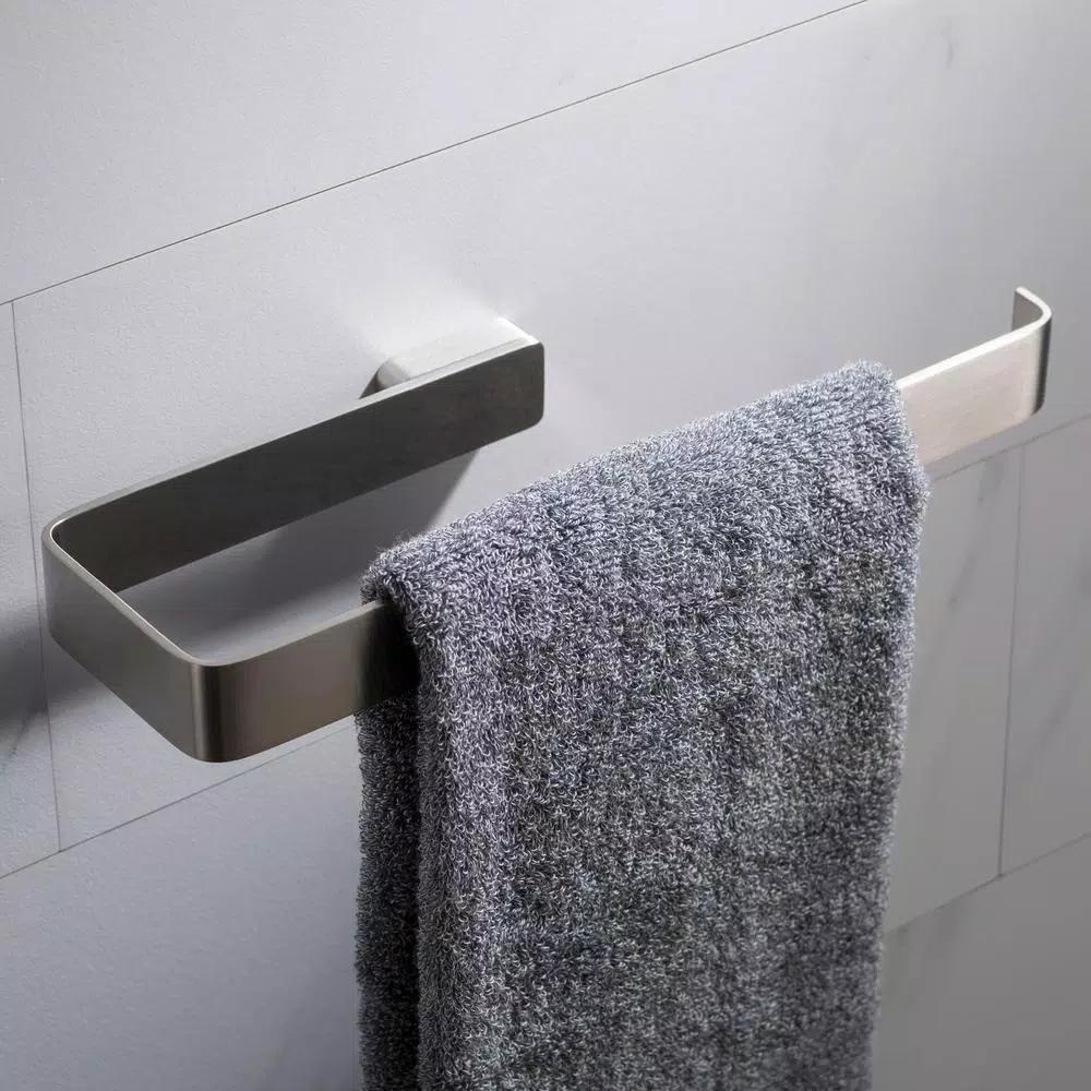 KRAUS Stelios Brushed Nickel Towel Ring - Solid Brass Hand Towel Holder
