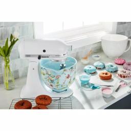 KitchenAid 5 Qt. White Gardenia Patterned Titanium-Reinforced Ceramic Mixing Bowl thumbnail 3
