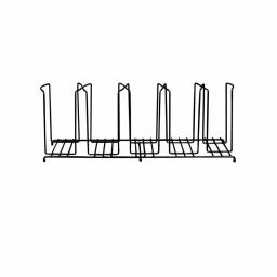 Unbranded Black 5-Section Wire Rack Cup and Lid Organizer for Catering and Restaurants thumbnail 1