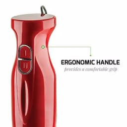 Ovente 300W Immersion Blender, 2-Speed Handheld Stick Mixer with Stainless Steel Blades, Red (HS560R) thumbnail 5