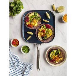 GRANITESTONE Classic Blue 10.5 in. Diamond Infused Non-Stick Aluminum Griddle Pan thumbnail 3