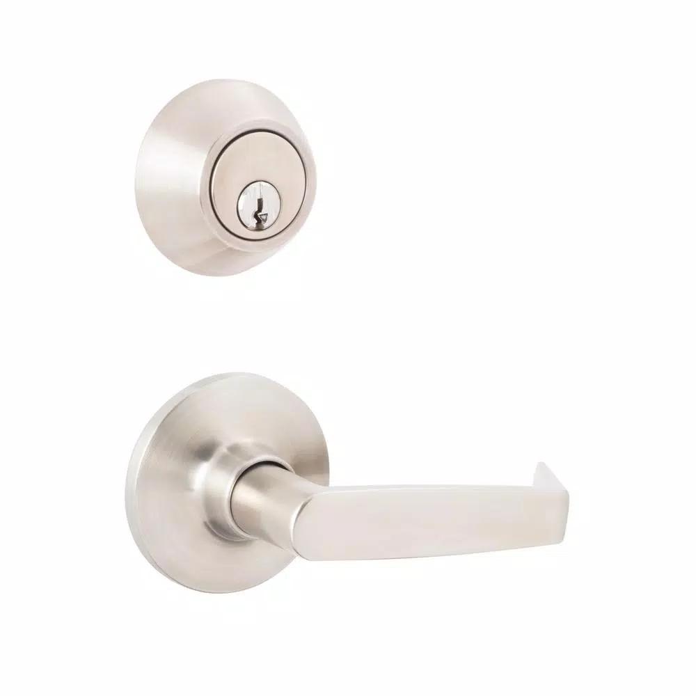 Sure-Loc Hardware Sure-Loc Interconnect Satin Stainless Passage Door Lock Handle Set, ANSI Grade 2