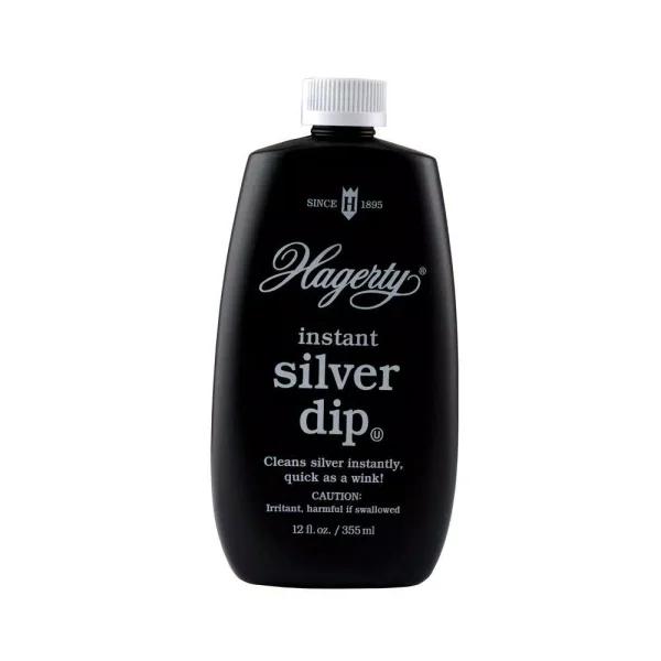 Hagerty Instant Silver Dip, 12 oz. Liquid Silver Cleaner for Sterling and Silver Plate