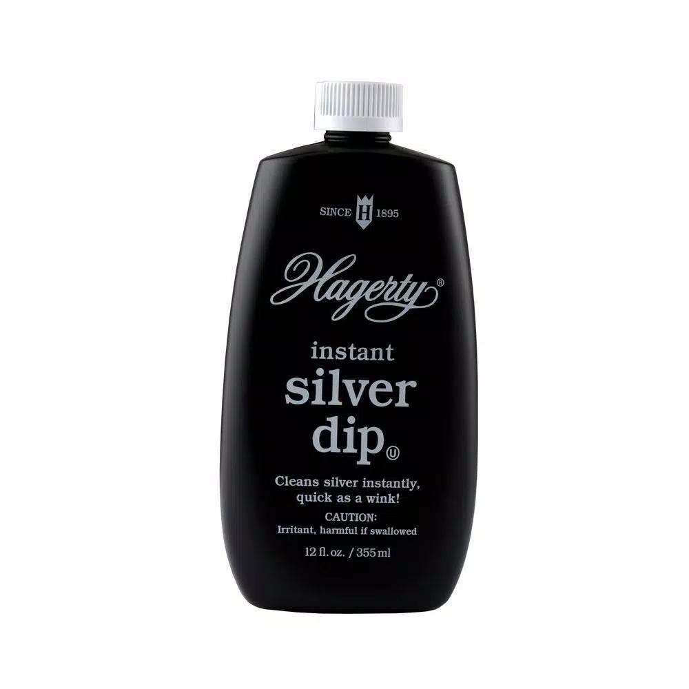 Hagerty Instant Silver Dip, 12 oz. Liquid Silver Cleaner for Sterling and Silver Plate