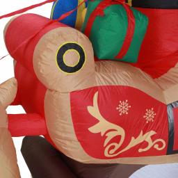 Luxen Home 7 ft. Santa and Sleigh Inflatable with LED Lights thumbnail 10