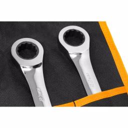 WEN 16-Piece Metric Ratcheting Combination Wrench Set with Storage Pouch thumbnail 7