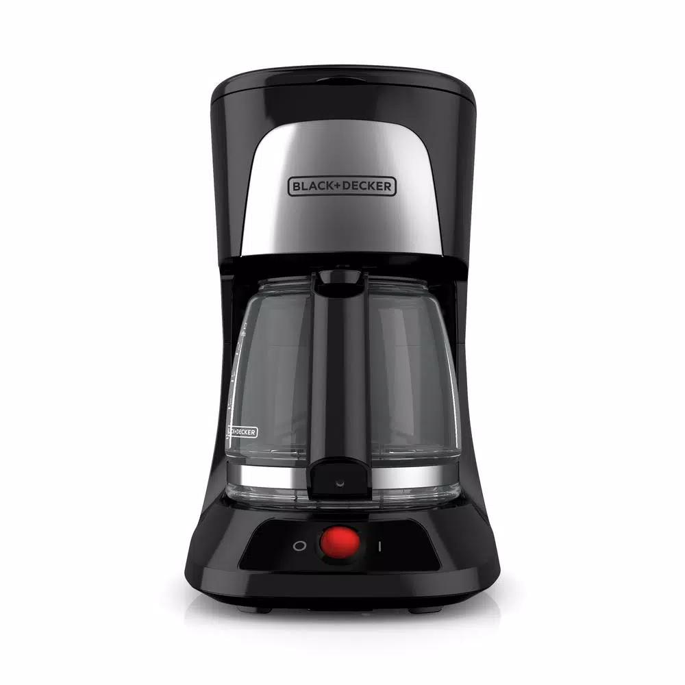 BLACK+DECKER 5-Cup Drip Coffee Maker, Compact Black Coffeemaker