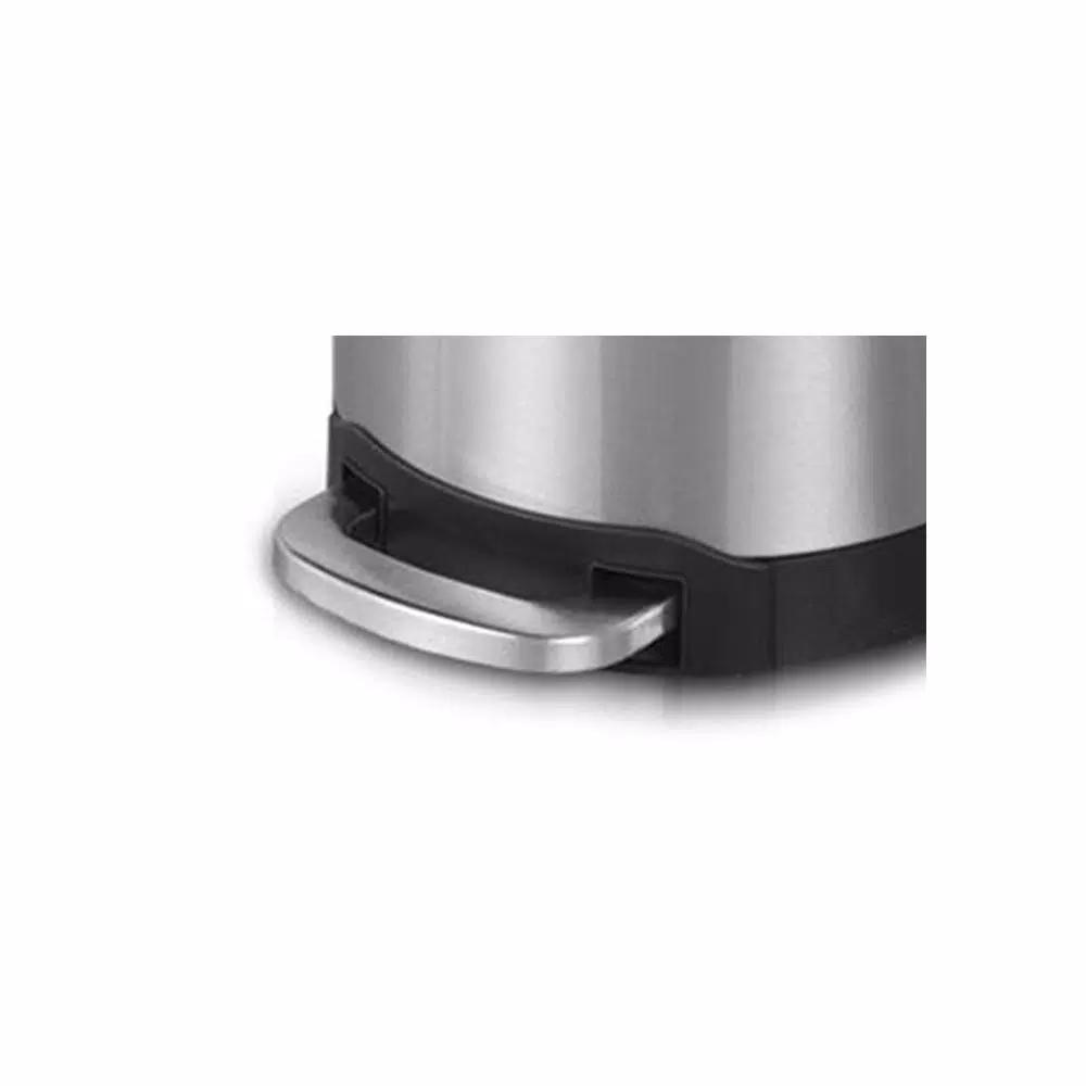 Innovaze 10.6 Gal. Stainless Steel Semi-Round Step-On Trash Can with Fingerprint-Free Finish