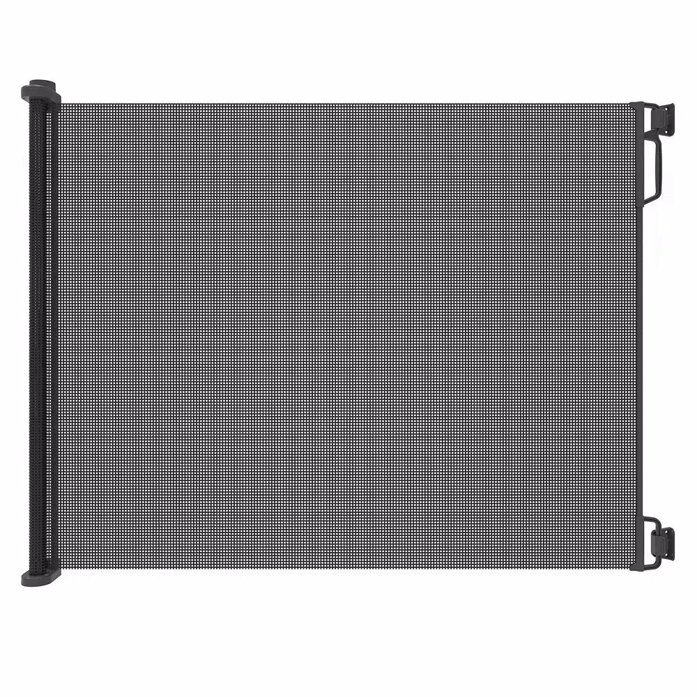 Perma Child Safety Extra-Tall and Extra-Wide Outdoor Retractable Gate, 41 in. H x 71 in. W, Black