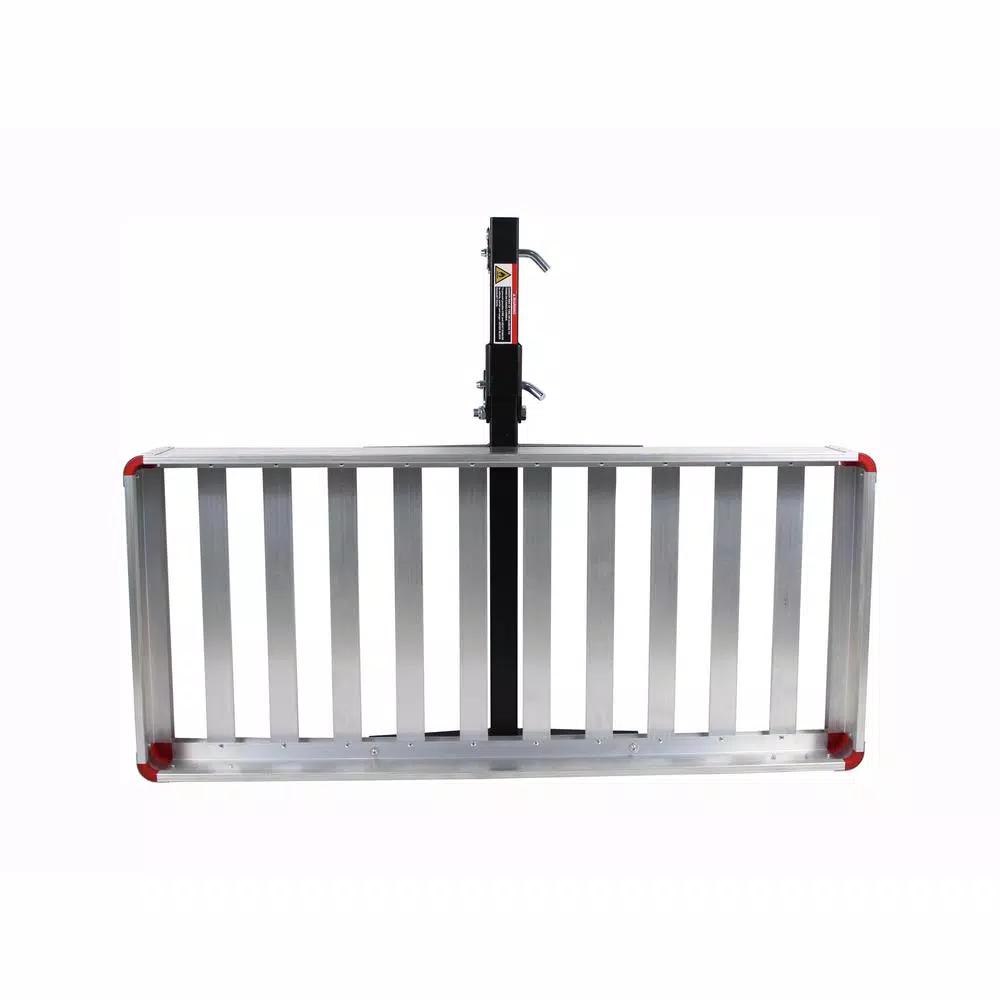 MaxxHaul 50 in. x 22 in. Aluminum Folding Hitch Cargo Carrier, 500 lb. Capacity, 2 in. Receiver